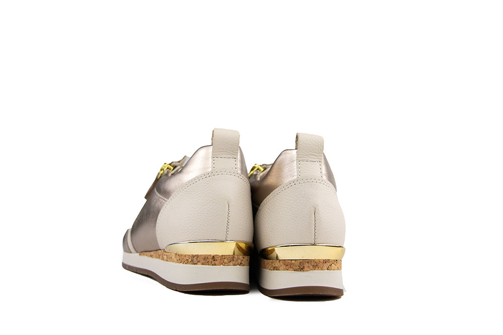 Gabor Sneaker Puder Creme Gold Satin
