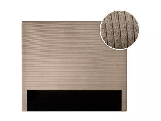 Tête de lit NUMA en velours côtelé - Taupe - Largeur 140 cm