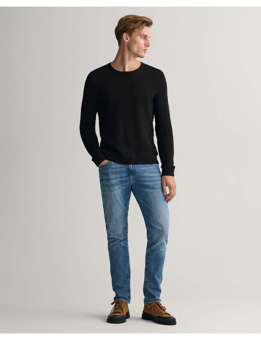 Hayes Slim Fit Denim Trousers Blue