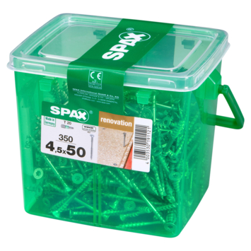 Spax renovatieschroef 4,5 x 50 mm wirox 350 stuks