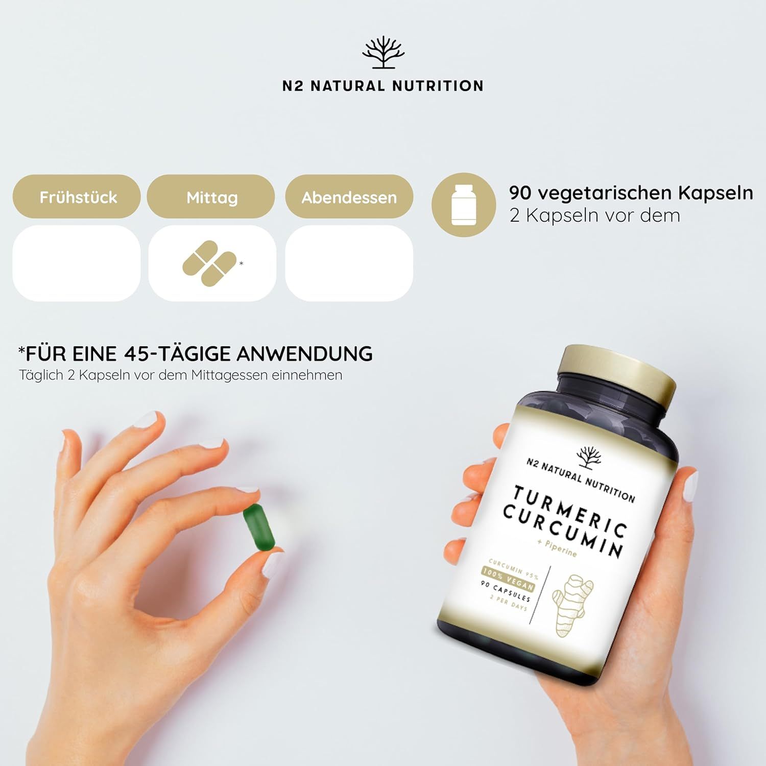 N2 Natural Nutrition Kurkuma Kapseln