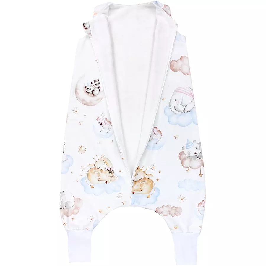 TupTam Baby Sommer Schlafsack mit Beinen ohne Ärmeln weißbeige