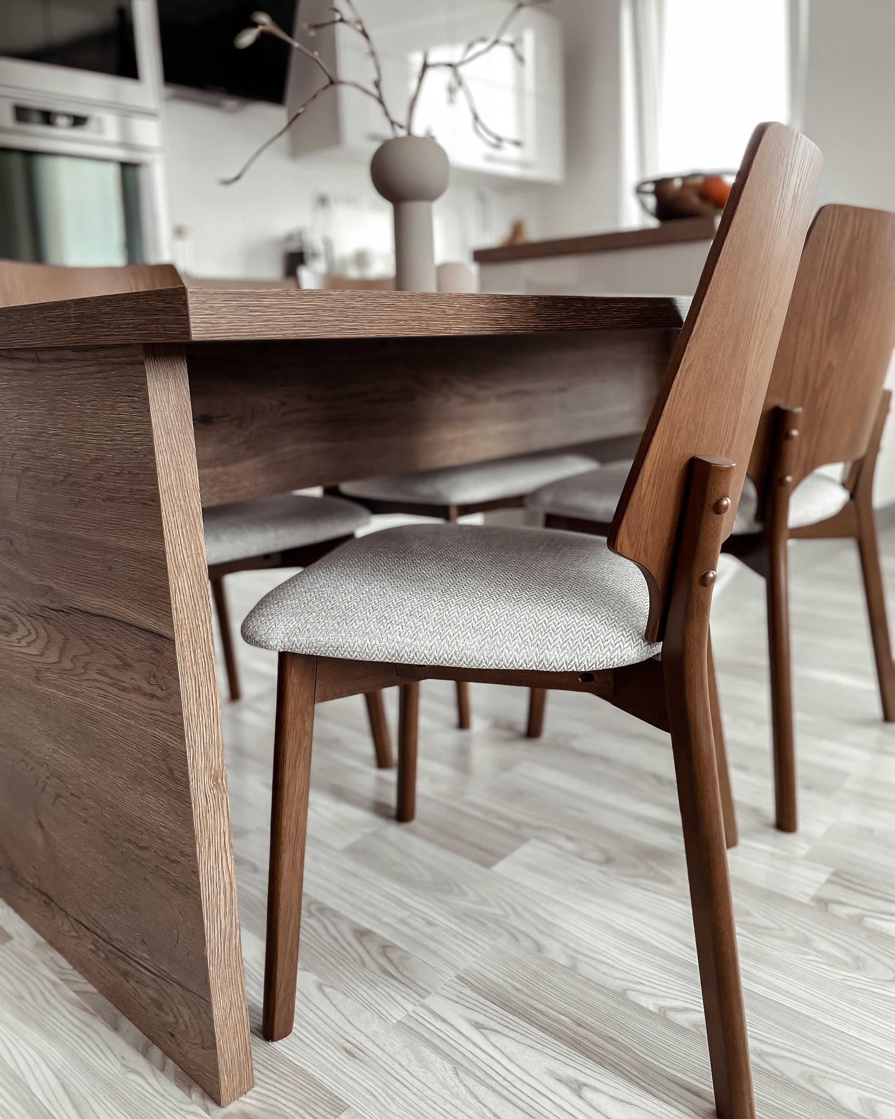 Set van 2 eetkamerstoelen ABEE Bruin/grijs