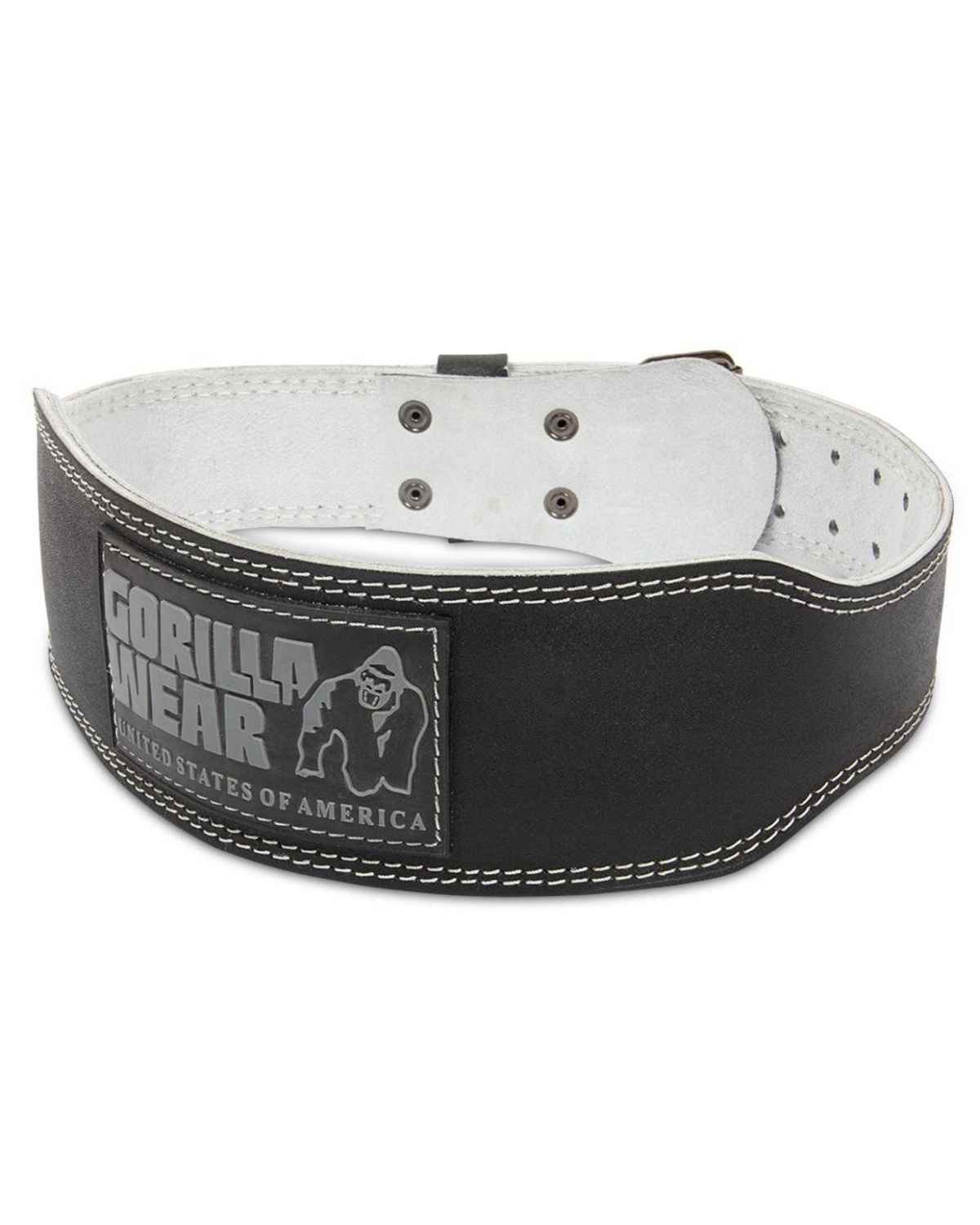 Gorilla Wear Leather Padded Belt 10cm Black\Gray