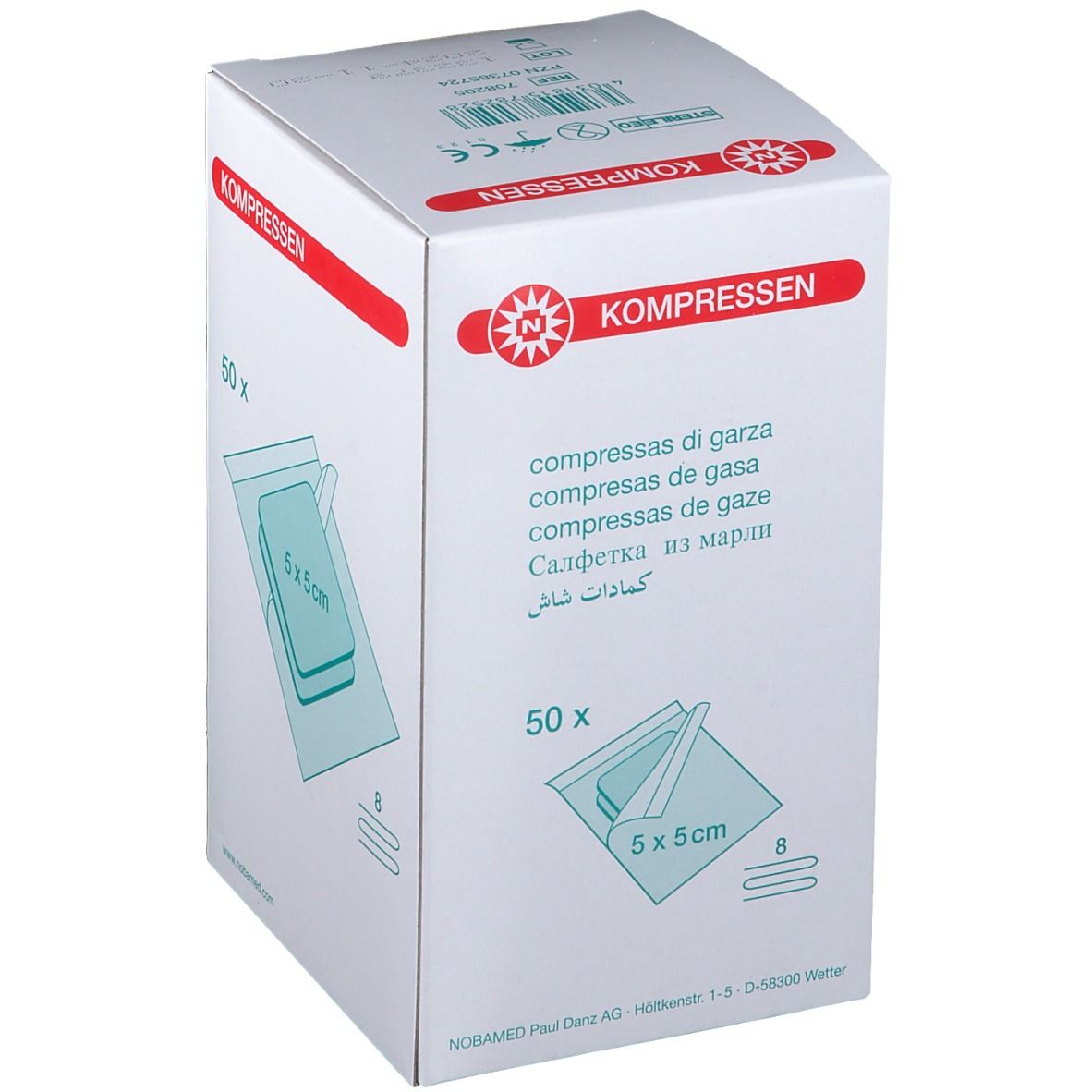 NOBAMED® MULLKOMPRESSEN 8fach 5 x 5 cm steril