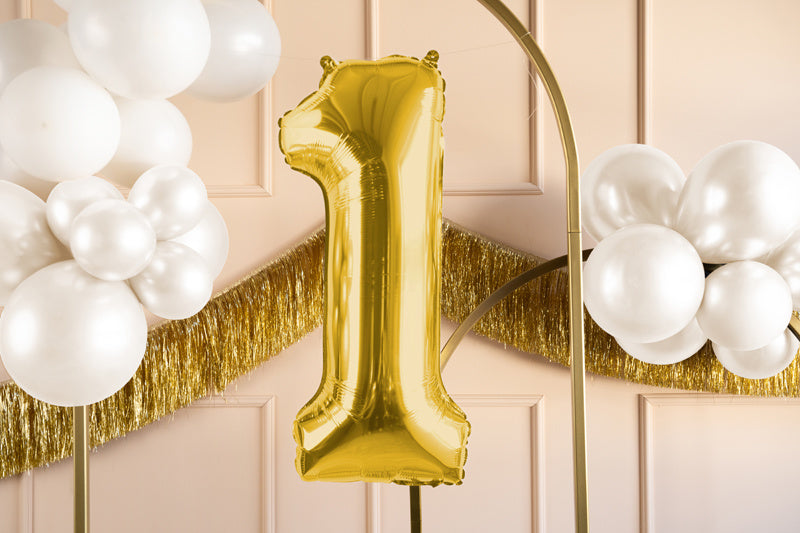 1 Jaar Cijfer Ballon Goud Leeg 72cm