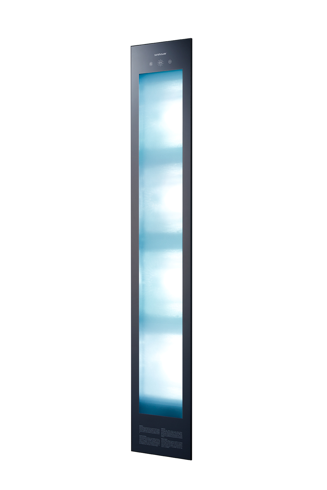 Sunshower Deluxe BLACK inbouw infrarood en UV lamp 187x32x17cm