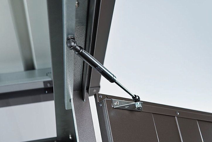 Abri de jardin simple porte Biohort Panorama P3 en métal coloris gris quartz métallique ép.0,53 mm surface extérieure 6,49 m²