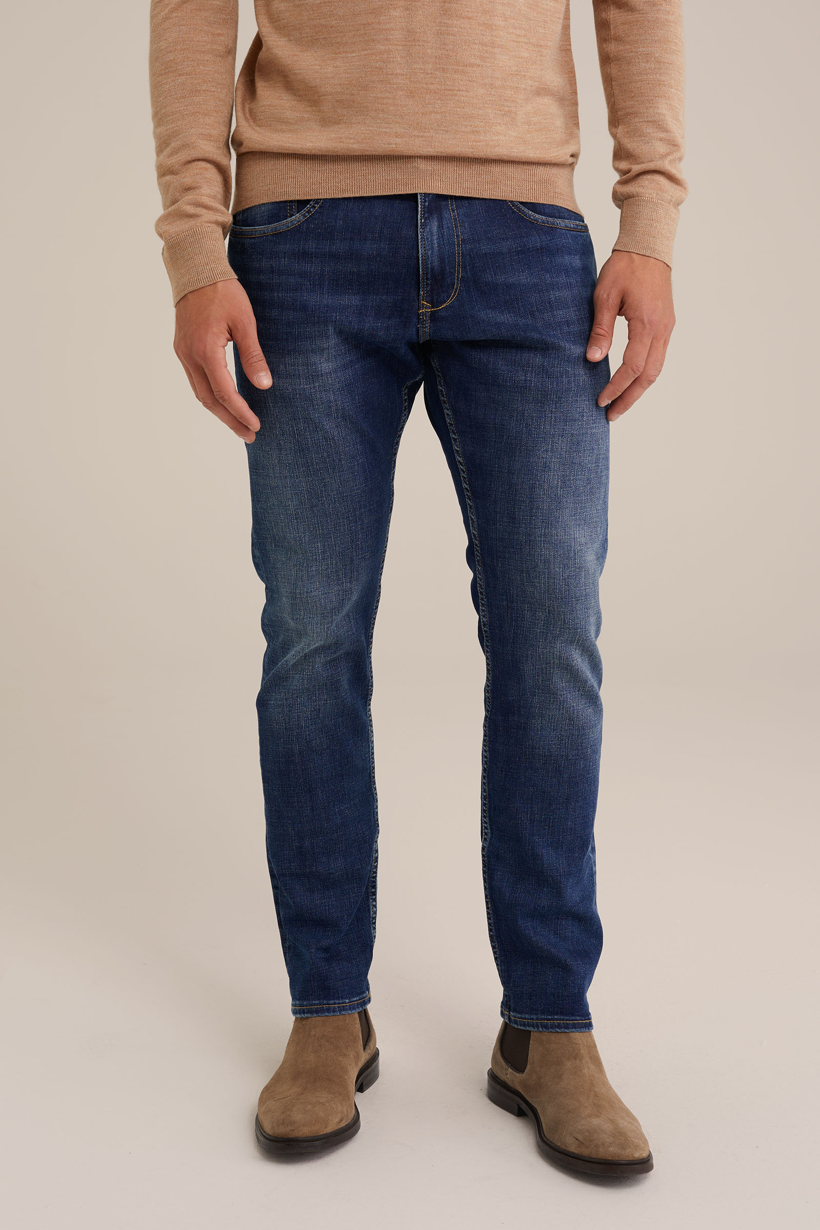 regular fit jeans met comfortstretch Blue Ridge Donkerblauw