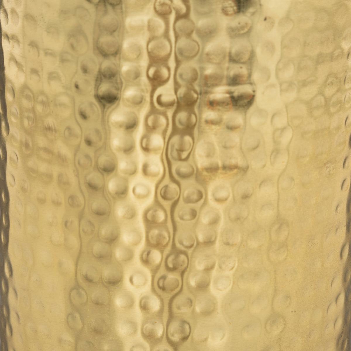 VASE METAL MARTELE GOLD H.19CM