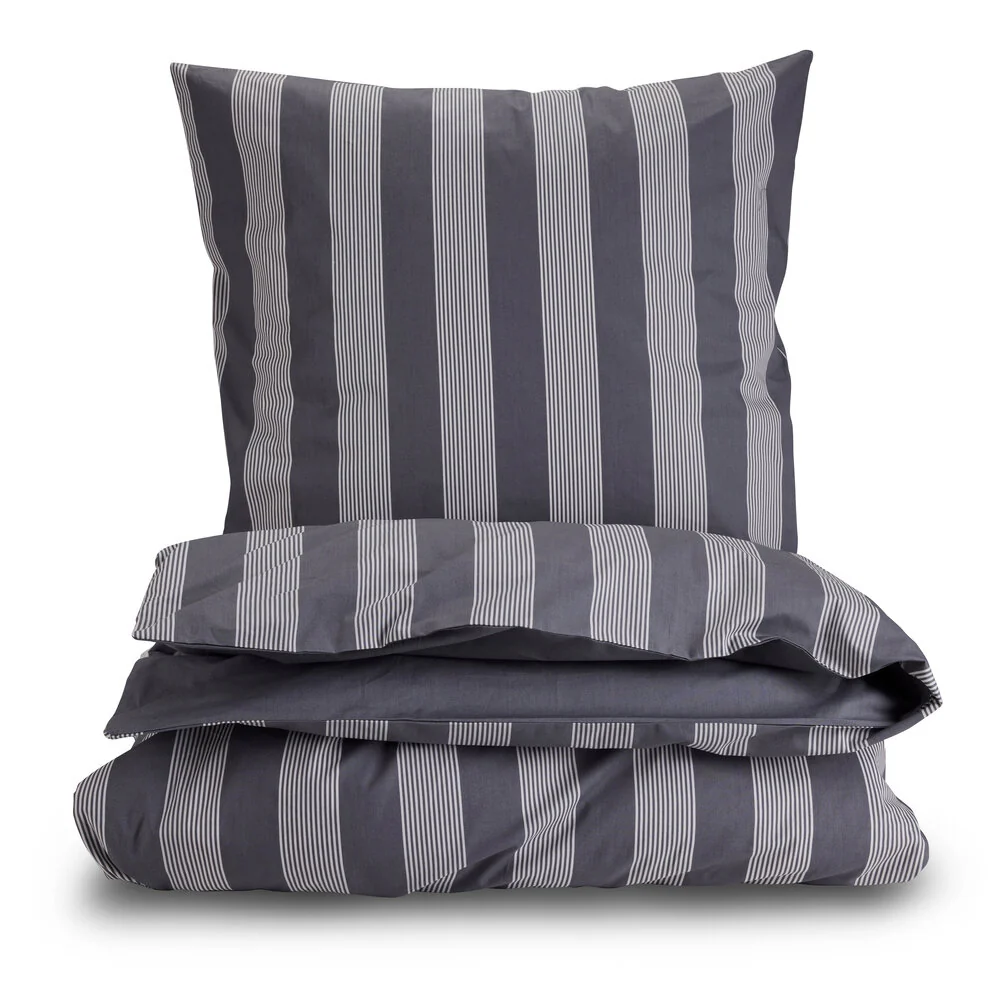 Bahne Interior  Pure Stripe sengetøj - Dark Grey