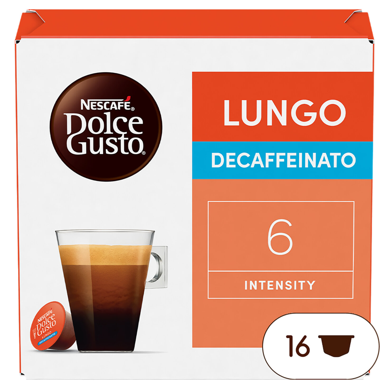 Nescafé Dolce Gusto Lungo Decaf 16 Kapseln