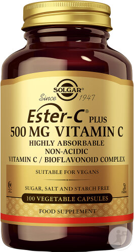 Solgar Ester-C Plus 500mg Vitamine C 100 Gélules Végétales