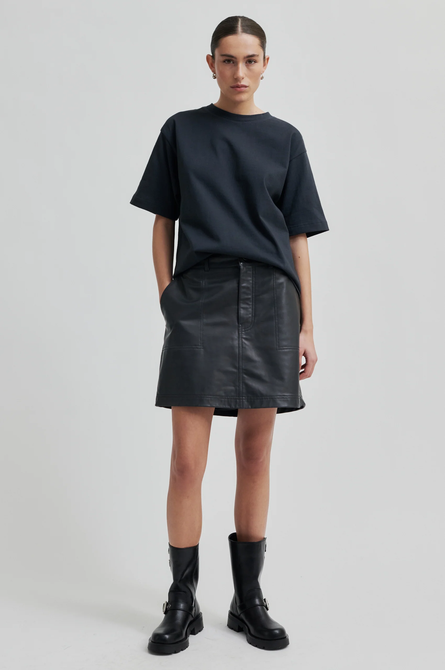 Second Female  Sila SS Oversize t-shirt - mørkegrå