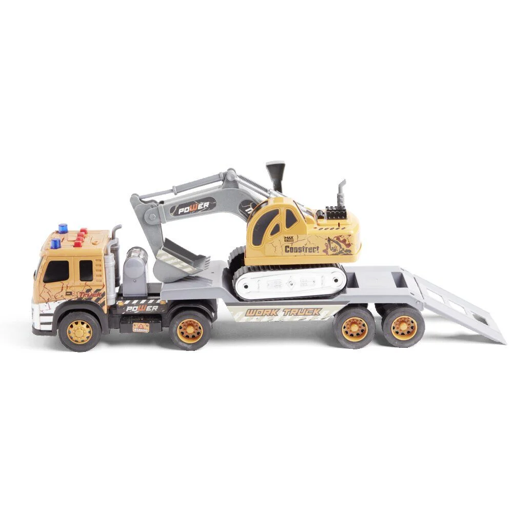 Camion de chantier City Truck sonore lumineux avec pelle chenille L49cm