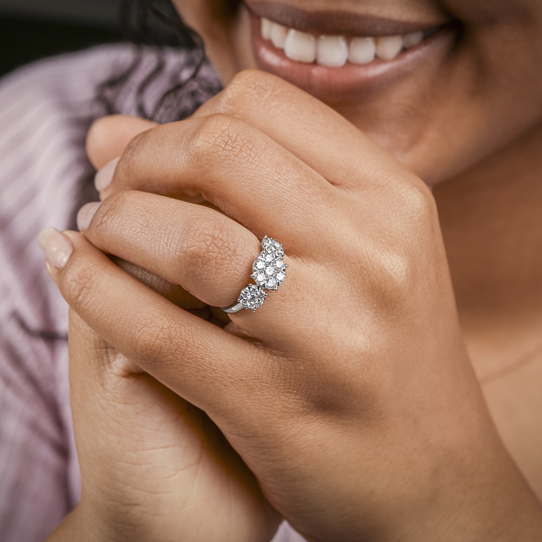 Verlobungsring 750/18 K Weissgold mit Diamanten 1.00 ct H/si by CHRISTIAN