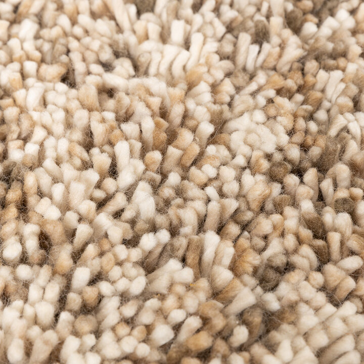 Hoogpolig wollen vloerkleed - Elin Beige