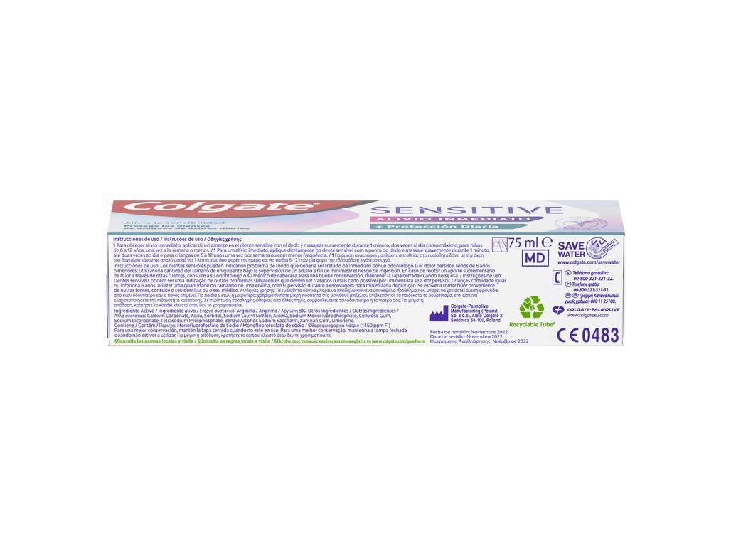 PASTA DE DENTES SENSIBILIDADE PROTEÇÃO DIÁRIA COLGATE 75ML