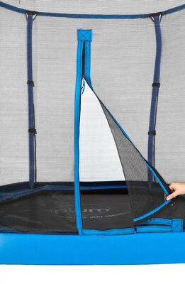 Plum Junior Jumper Trampoline inkl. Sikkerhetsnett 220 cm, Blå/Grønn