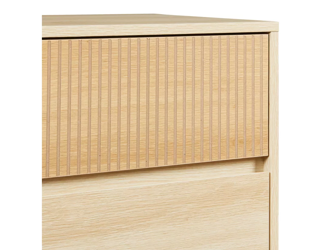 Commode Landskrona 80 x 80 x 40 cm effet chêne [en.casa]