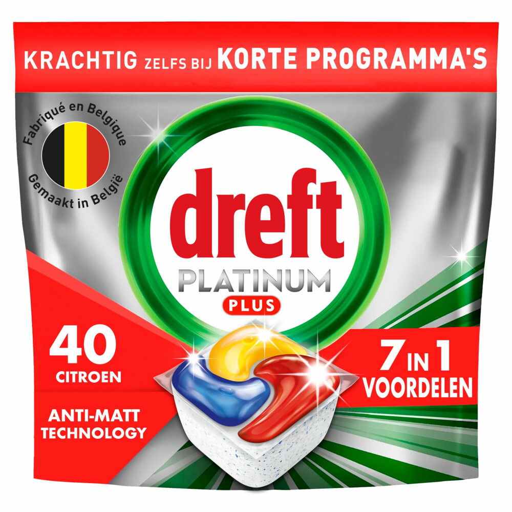 Dreft Vaatwastabletten Platinum Plus All In One Citroen40 stuks