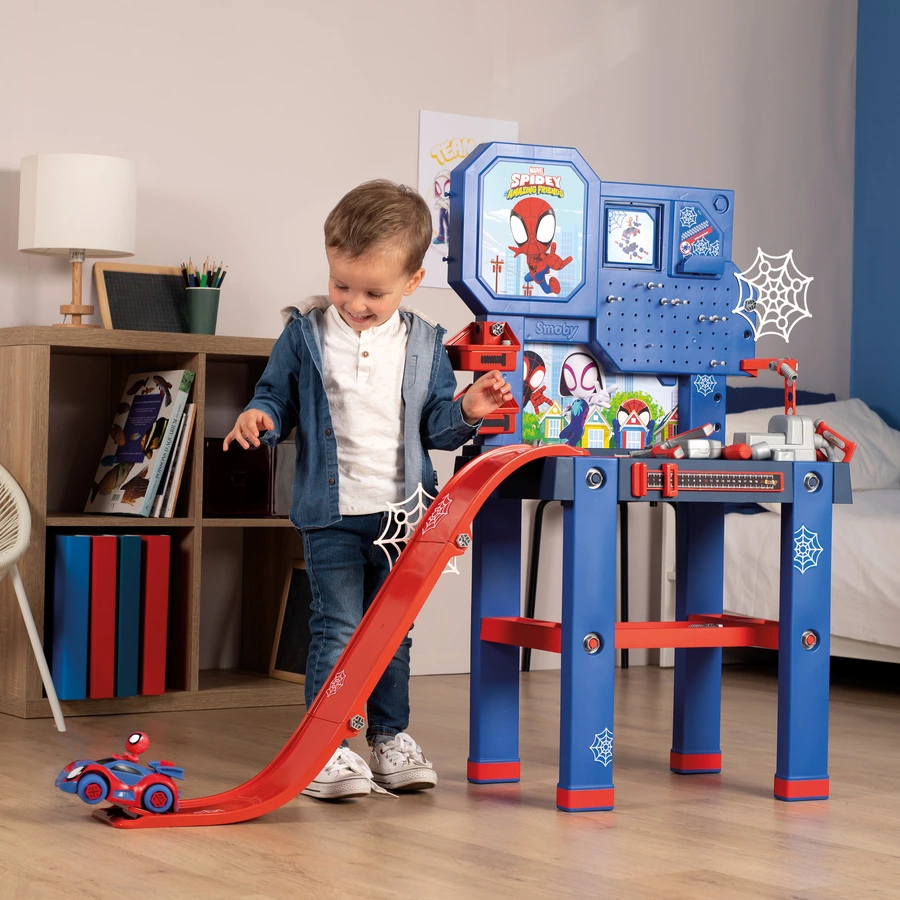 Smoby Spidey Werkbank mit Sprungschanze
