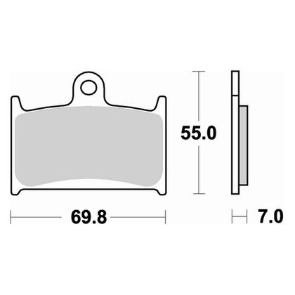 Plaquettes de freins SBS 714HS Sinter Métal Fritté Avant
