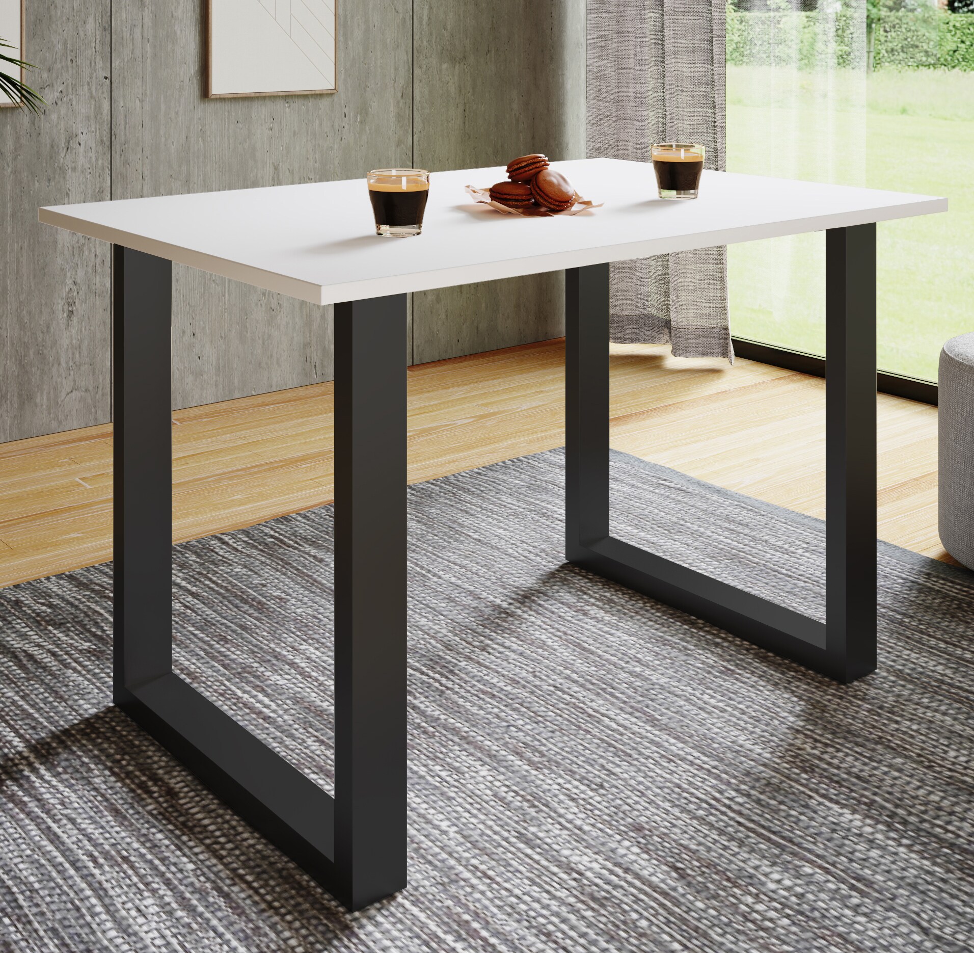 VCM Premium Holz Esstisch Küchentisch Speisetisch Tisch Xona U Schwarz