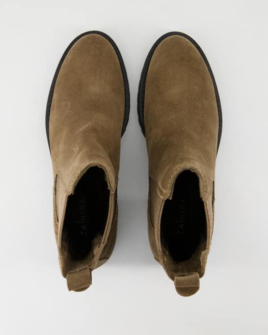 Zahira A8174-08 Chelsea Boots in Beige