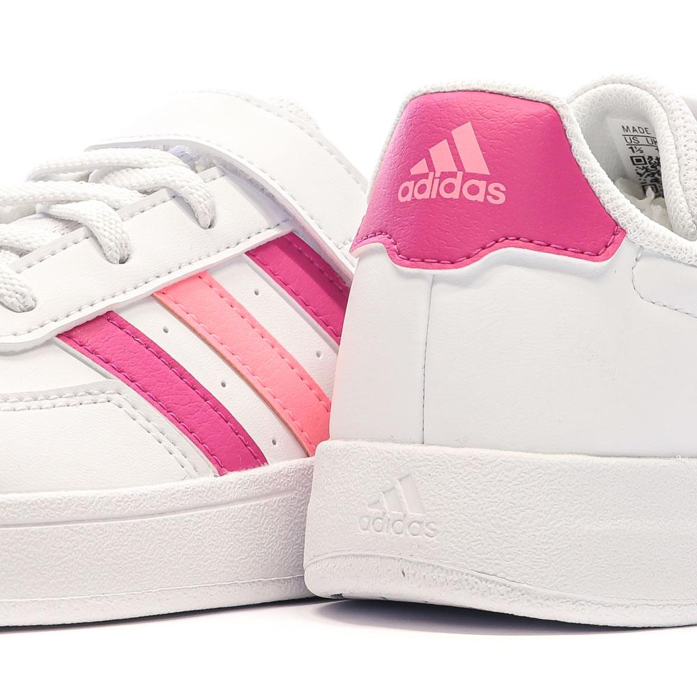 Adidas Baskets Blanches/Rose Fille Adidas Breaknet 2.0