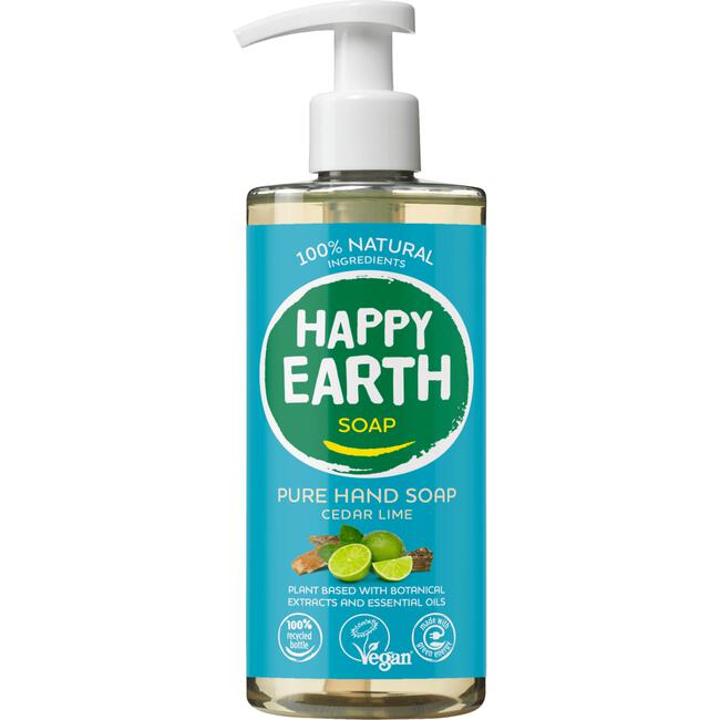 Happy Earth 100% Natuurlijke Cedar Lime Handzeep 300 ML