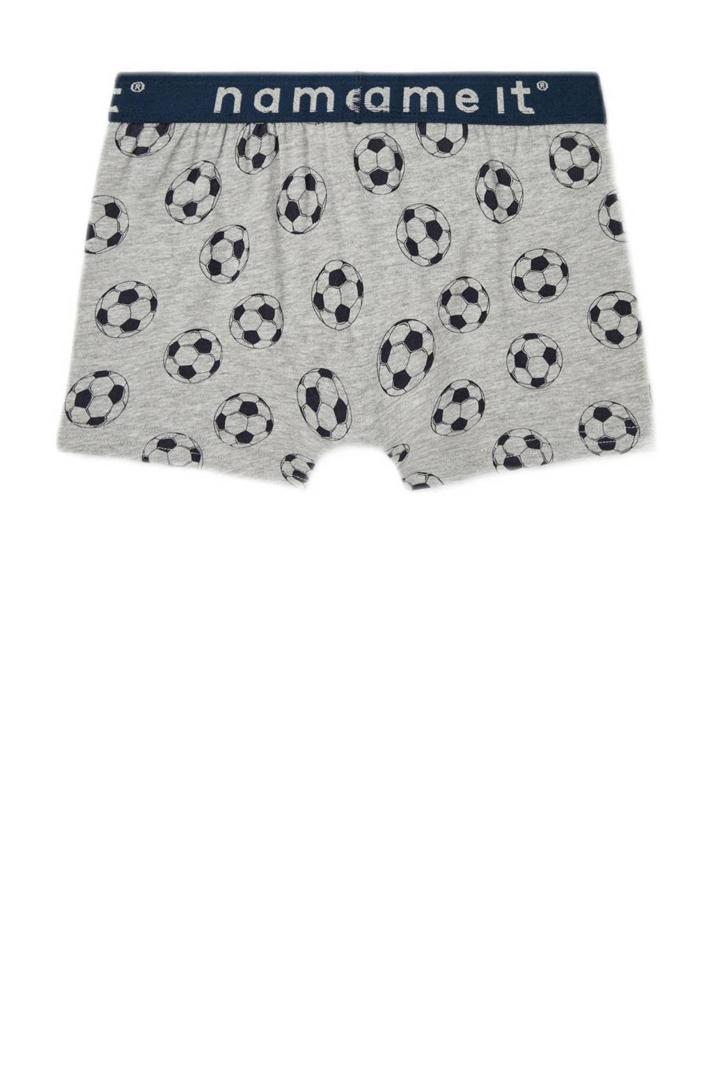 boxershort NKMBOXER - set van 3 grijs melange/donkerblauw
