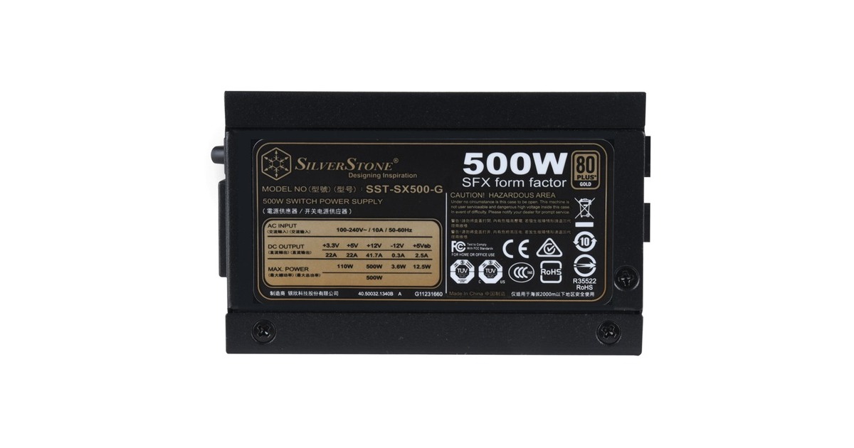 SilverStoneSST-SX500-G V1.1 modulaire 500 watt voeding   (Zwart, 2x PCIe)