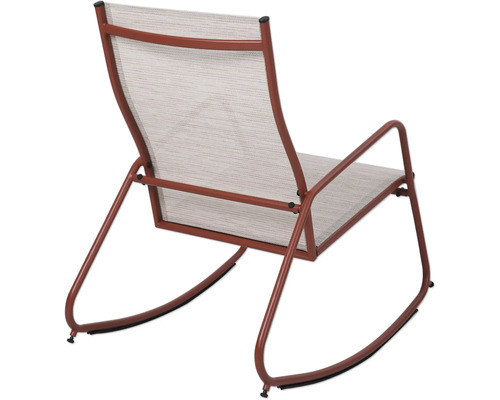 Brody tuinschommelstoel, 68 x 91 x 97 cm, staal, bruin terracotta