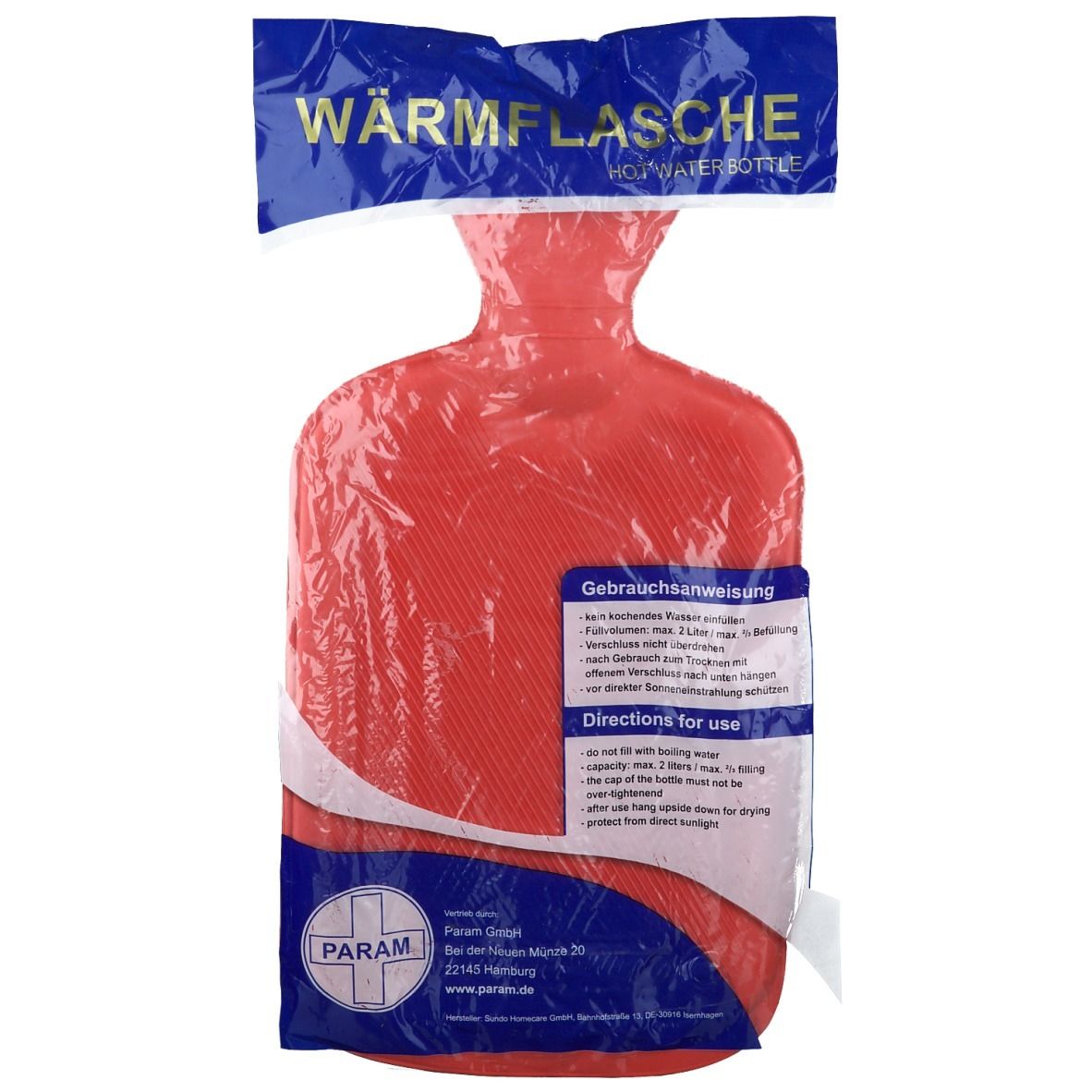 PARAM Wärmflasche 2 Liter