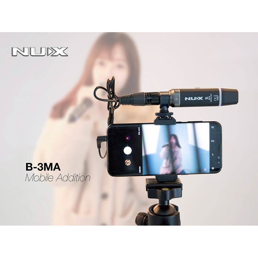 NUX B-3MA universele telefoonhouder met 3.5mm TRS - TRRS adapter