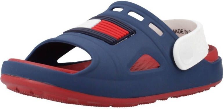 Tommy Hilfiger badslippers met hielbandje blauw Rubber 22