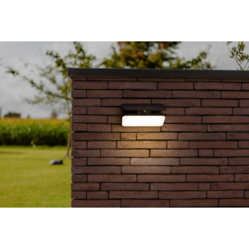 LUTEC wandlamp Aero Solar donkergrijs 8,6W