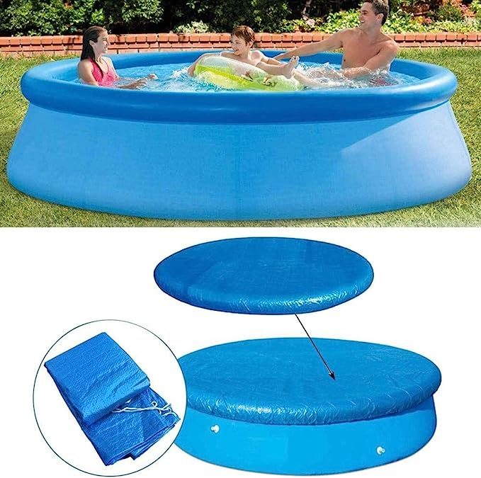 (Ø280cm) Schwimmbecken Abdeckung Wasserdichte Pool Abdeckplane Regenschutz / Winterfest - Blau