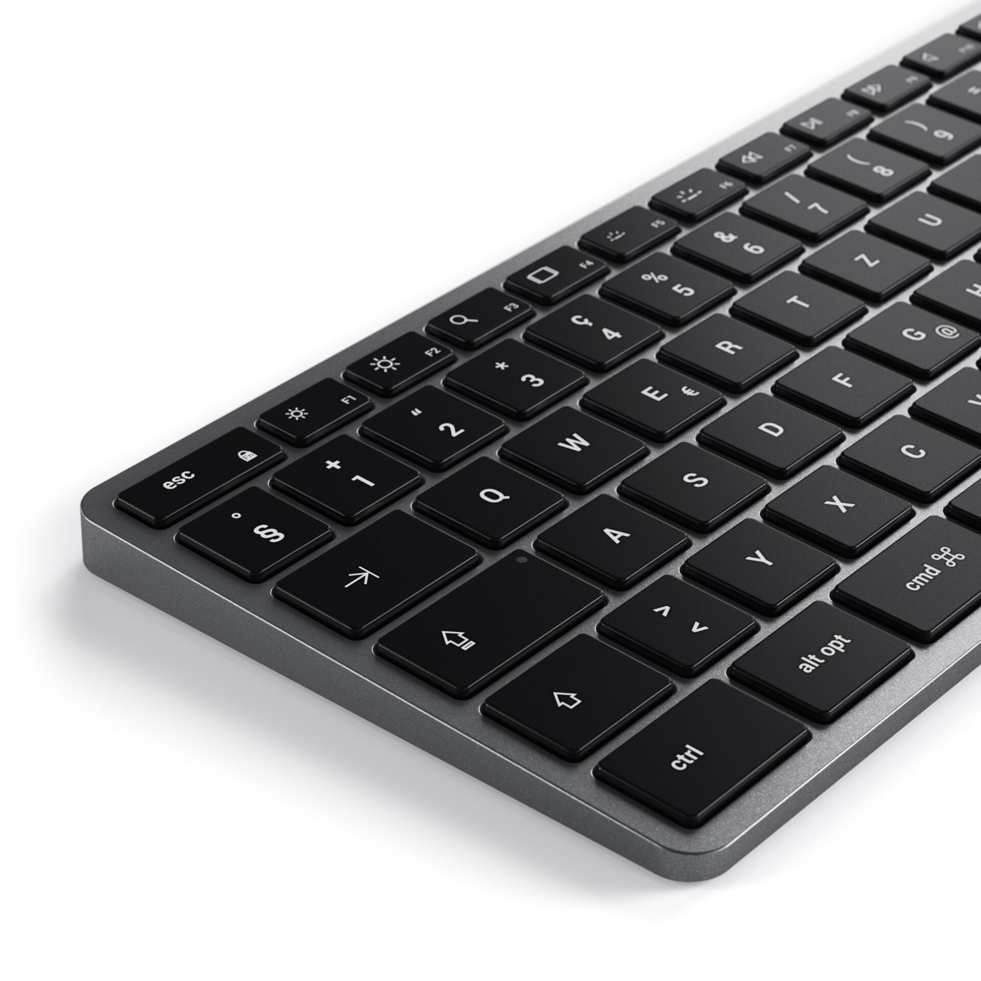 Slim W3 USB C Aluminium Tastatur Keyboard Schweizer Layout   Nummernblock (ST-UCSW3M-CH) - Space Grau