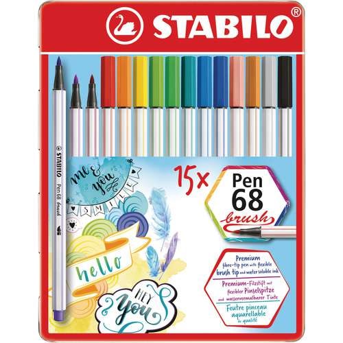 STABILO® Pen 68 brush Sets im Metalletui