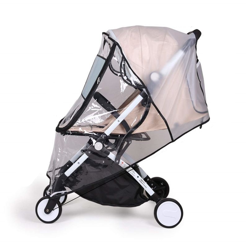 (45x90cm) Faltbare Regen und Wind Abdeckung für Kinderwagen - Transparent