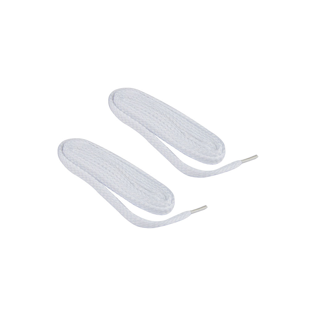 Paire de lacets plats blancs 150cm