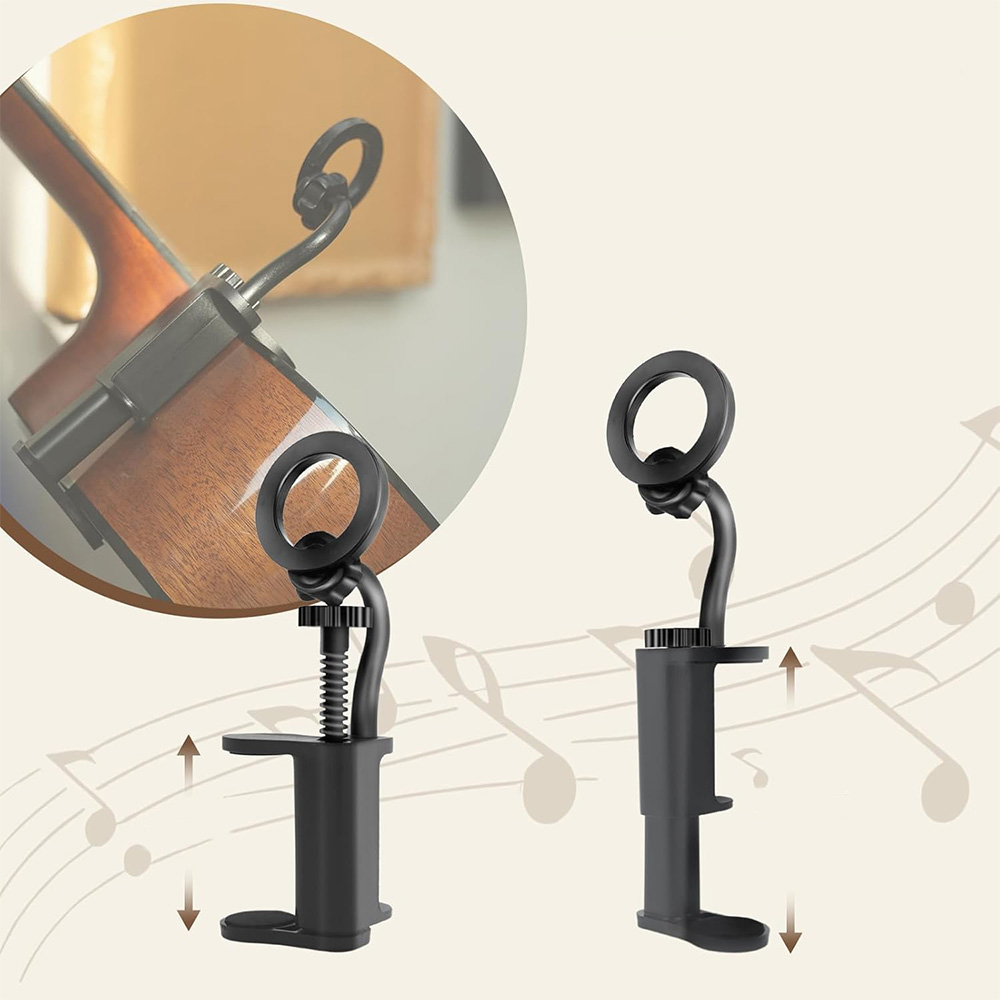 Universal MagSafe Gitarren Smartphone Halterung 360° Drehbarer Handy Clip für Gitarre / Bass / Ukulele - Schwarz
