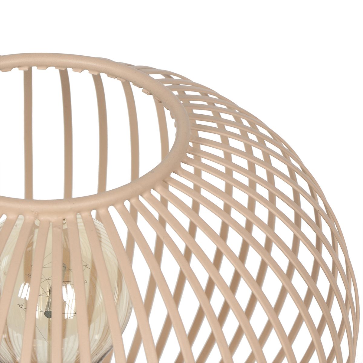 Moderne draad tafellamp beige 33cm - Gila