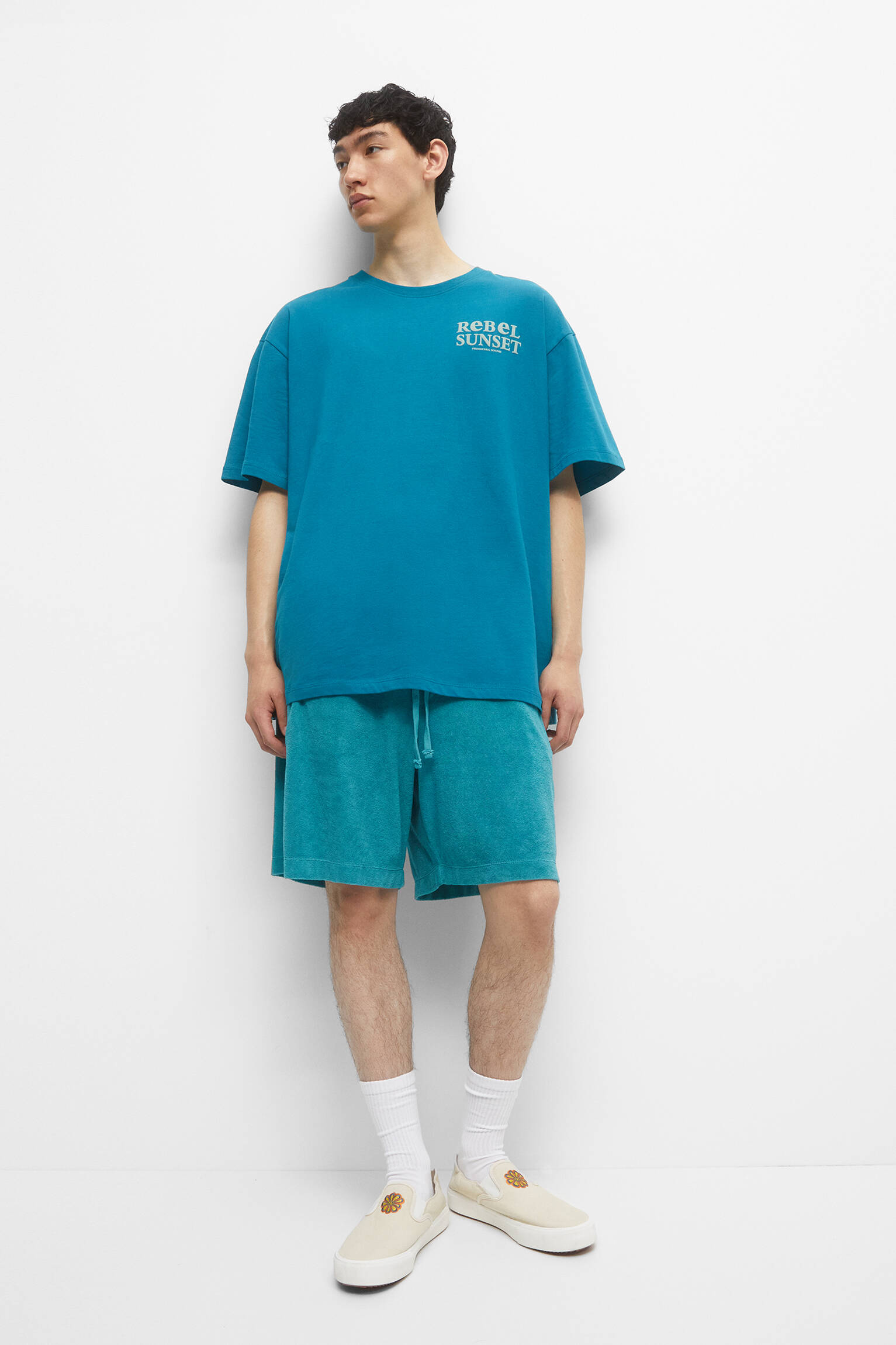 Camiseta Spring Sound com aplique nas costas - Verde