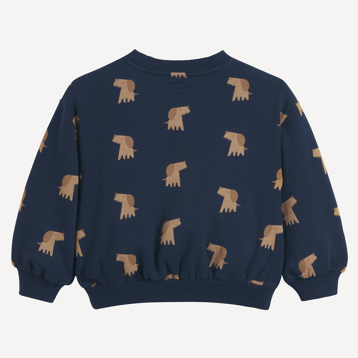 COLEÇÕES LA REDOUTE<br>Suéter com gola redonda e estampa de cachorro, em fleece