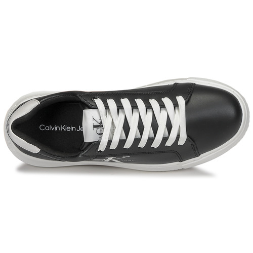 Calvin Klein Jeans - CHUNKY CUPSOLE LACEUP MON LTH WN - Noir / Blanc