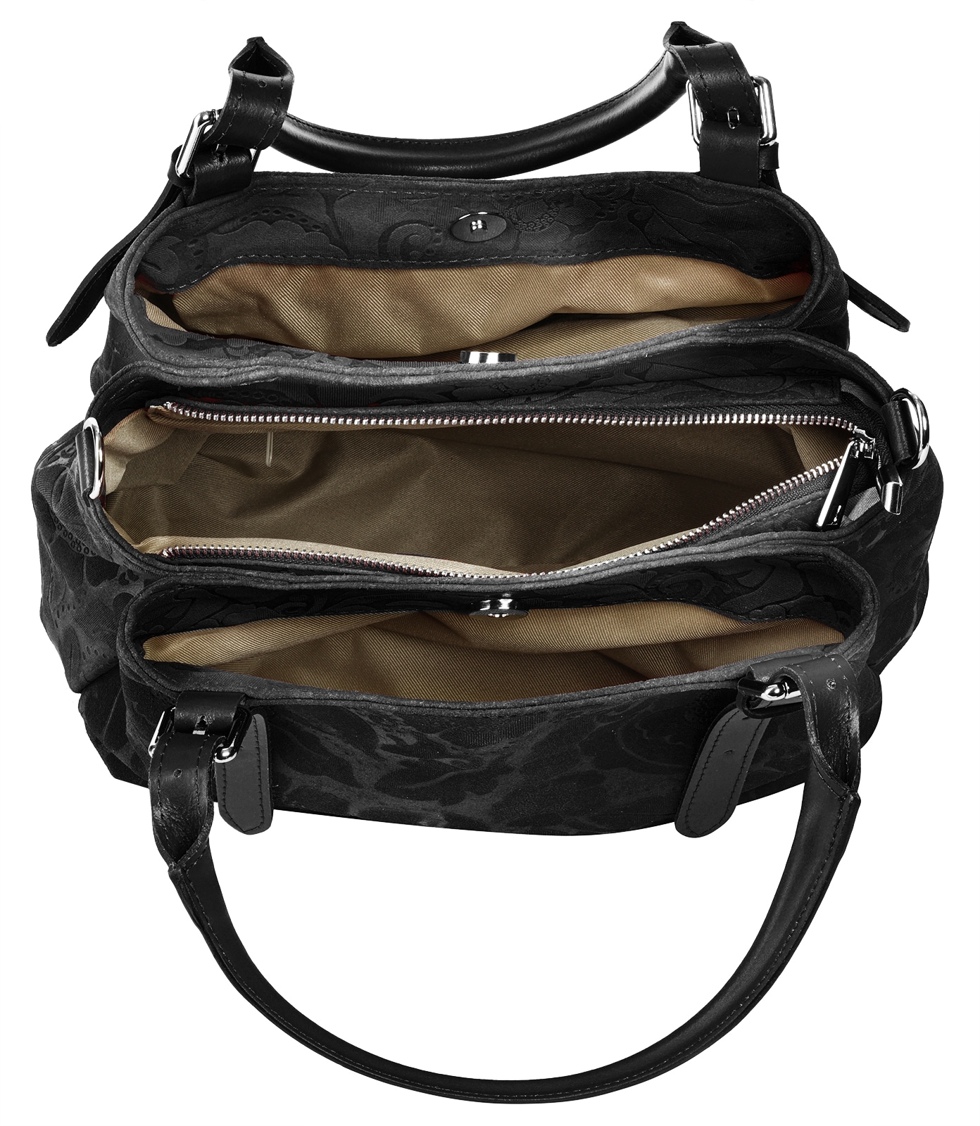 Samantha Look Henkeltasche echt Leder, Made in Italy
