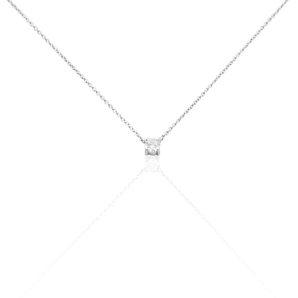 Collier Argent Blanc Lylwenn Oxyde De Zirconium